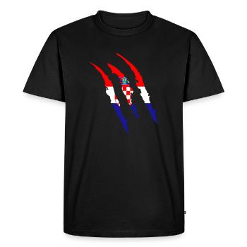 Croatie Pays des Balkans Patriotique - T-shirt Premium bio Homme - noir - Devant - Nico (187cm)