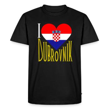 Voyage à Balkan Love Dubrovnik, Croatie - T-shirt Premium bio Homme - noir - Devant - Nico (187cm)