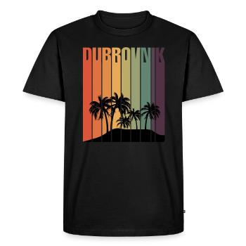 Voyage à Dubrovnik Retro Croatie Holidays - T-shirt Premium bio Homme - noir - Devant - Nico (187cm)