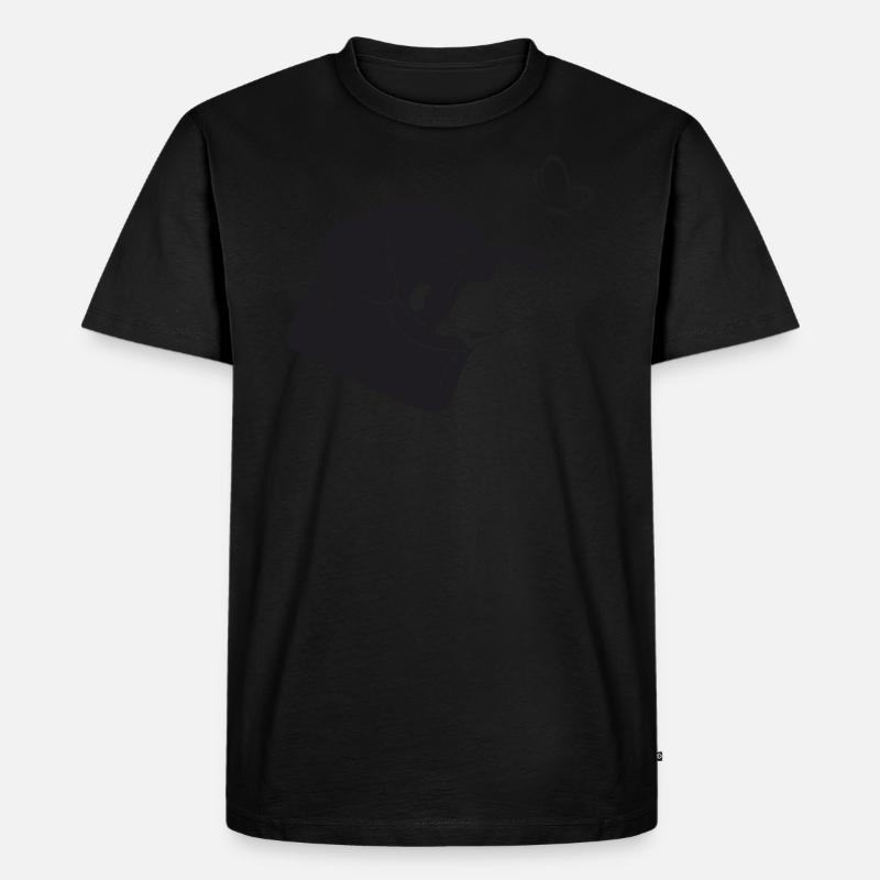 Rottweiler mit Schmetterling - Männer Premium Bio T-Shirt - Schwarz