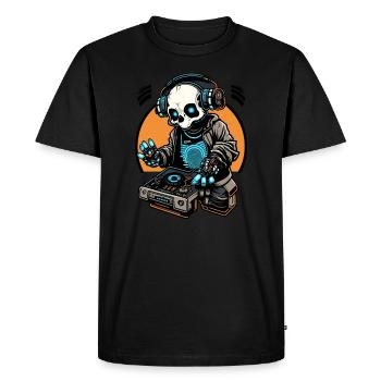 EDM Festival DJ Skeleton Rave - T-shirt Premium bio Homme - noir - Devant - Nico (187cm)