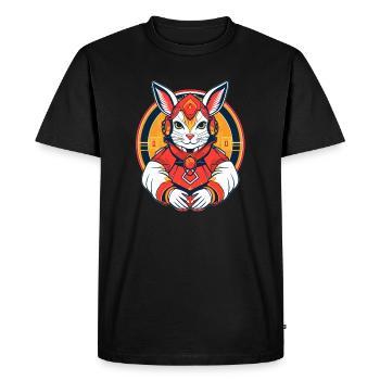 Rave Electronic Music Lover Cyberpunk Bunny Dj - Men's Premium Organic T-Shirt - black - Front - Nico (187cm)