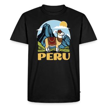 Amérique du Sud Lima Vacances Voyage au Pérou - T-shirt Premium bio Homme - noir - Devant - Nico (187cm)