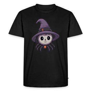 Mignon Costume d’araignée sorcière Spooky Halloween Party - T-shirt Premium bio Homme - noir - Devant - Nico (187cm)