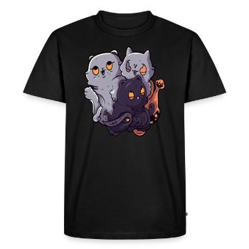 Zombie Ghost Cats Costume Spooky Halloween Party - T-shirt Premium bio Homme - noir - Devant - Nico (187cm)