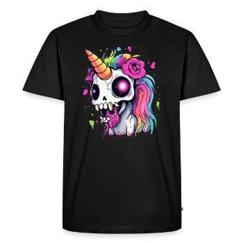 Halloween Effrayant Zombie Licorne Musique Lourde - T-shirt Premium bio Homme - noir - Devant - Nico (187cm)