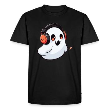 EDM Party Ghost DJ Douce fête d'Halloween - T-shirt Premium bio Homme - noir - Devant - Nico (187cm)