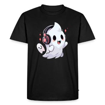 Costume de fantôme d'Halloween DJ d'Halloween mignon - T-shirt Premium bio Homme - noir - Devant - Nico (187cm)