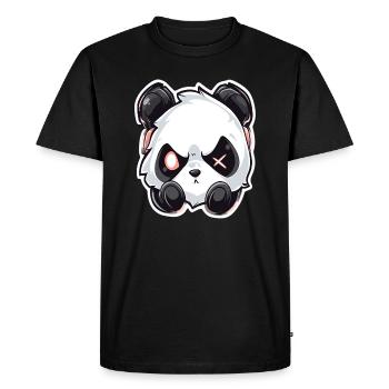 Amateur de musique Techno Party DJ Halloween Panda - T-shirt Premium bio Homme - noir - Devant - Nico (187cm)
