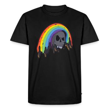 Heavy Music Rainbow Skull Heavy Metal Festival - T-shirt Premium bio Homme - noir - Devant - Nico (187cm)