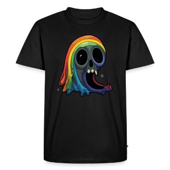 Rock Music Festival Heavy Metal Rainbow Skull - Men's Premium Organic T-Shirt - black - Front - Nico (187cm)