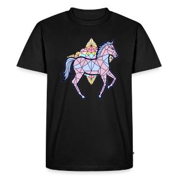Cheval Amoureux Des Chevaux Rétro Spirituel - T-shirt Premium bio Homme - noir - Devant - Nico (187cm)