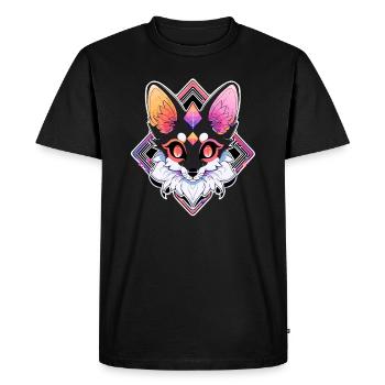 Spiritual Arty Fox Sacred Geometry - Men's Premium Organic T-Shirt - black - Front - Nico (187cm)