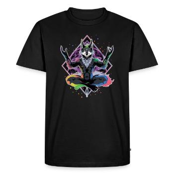 Arty Wolf Symboles spirituels Géométrie sacrée - T-shirt Premium bio Homme - noir - Devant - Nico (187cm)