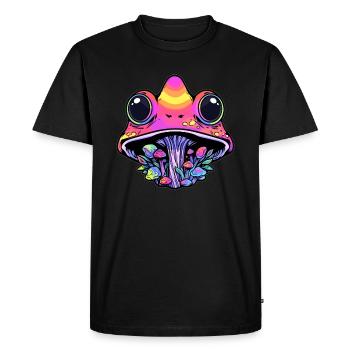 Electronic Music Lover Psychedelic EDM Festival - Men's Premium Organic T-Shirt - black - Front - Nico (187cm)