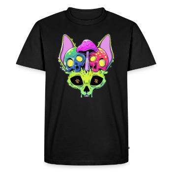 Electronic Music Lover EDM Festival Trippy Rave - Men's Premium Organic T-Shirt - black - Front - Nico (187cm)