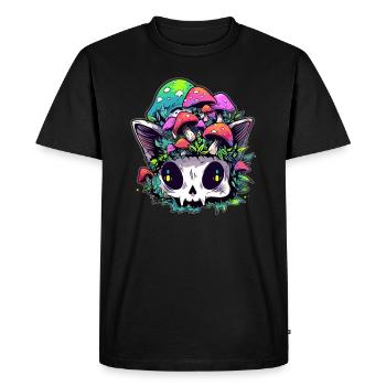 Fête du festival EDM aux champignons psychédéliques - T-shirt Premium bio Homme - noir - Devant - Nico (187cm)
