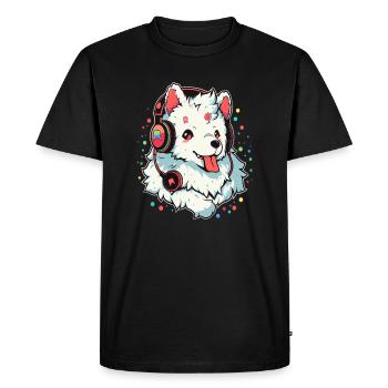 Fête Samoyède DJ EDM Festival - T-shirt Premium bio Homme - noir - Devant - Nico (187cm)