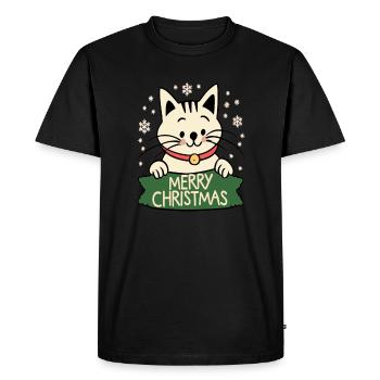 Costume de Noël rétro mignon vacances d’hiver - T-shirt Premium bio Homme - noir - Devant - Nico (187cm)