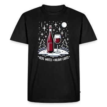 Noël Amateur de vin chaud - T-shirt Premium bio Homme - noir - Devant - Nico (187cm)
