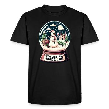 Vin rouge Lovet Funny Christmas Party Vin chaud - T-shirt Premium bio Homme - noir - Devant - Nico (187cm)