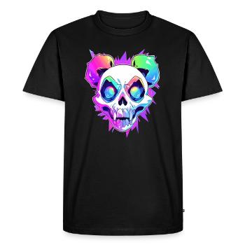 EDM Panda DJ Electronic Music Festival Rave - Men's Premium Organic T-Shirt - black - Front - Nico (187cm)