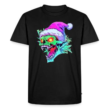 Festival d'hiver EDM Rave de Noël - T-shirt Premium bio Homme - noir - Devant - Nico (187cm)