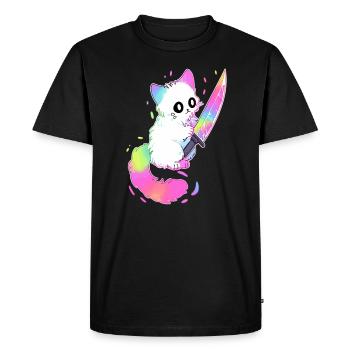 Fête EDM Cat Festival de musique électronique - T-shirt Premium bio Homme - noir - Devant - Nico (187cm)