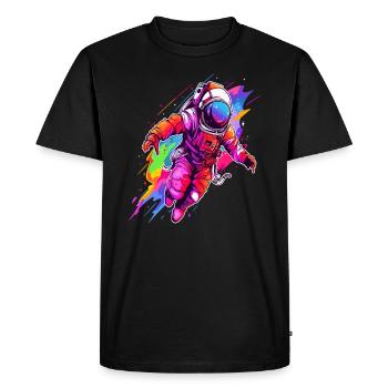 Cosmos Lover Astronaut Space Kosmos - Men's Premium Organic T-Shirt - black - Front - Nico (187cm)