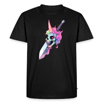 Rave Zombie Licorne EDM Festival DJ - T-shirt Premium bio Homme - noir - Devant - Nico (187cm)