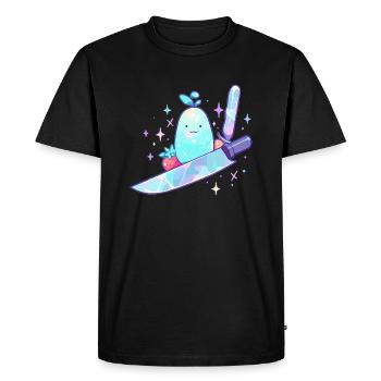 Cute Party Potato EDM Festival Rave - Men's Premium Organic T-Shirt - black - Front - Nico (187cm)