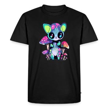 Mignon Party Cat Festival Rave - T-shirt Premium bio Homme - noir - Devant - Nico (187cm)