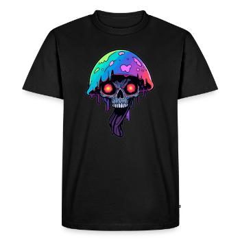 Festival Techno Chat Effrayant - T-shirt Premium bio Homme - noir - Devant - Nico (187cm)