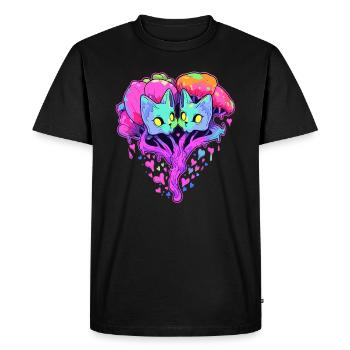 Psychedelic Festival Lover Trippy EDM Rave - Men's Premium Organic T-Shirt - black - Front - Nico (187cm)