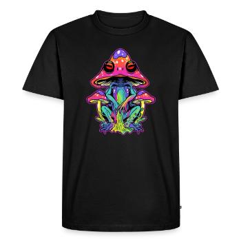 Lovers of electronic music EDM Festival Trippy - Men's Premium Organic T-Shirt - black - Front - Nico (187cm)