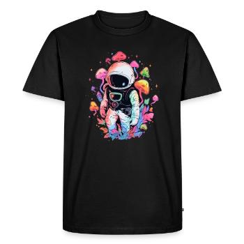Summer Electronic Music Festival Trippy Astronaut - Men's Premium Organic T-Shirt - black - Front - Nico (187cm)