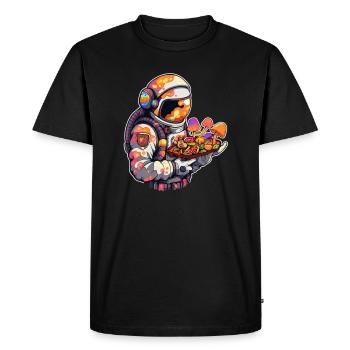 Tekk Rave Cute Astronaut EDM Summer Festival - Men's Premium Organic T-Shirt - black - Front - Nico (187cm)