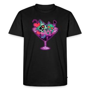 Mignon Zombie Chats Cocktail Couple - T-shirt Premium bio Homme - noir - Devant - Nico (187cm)