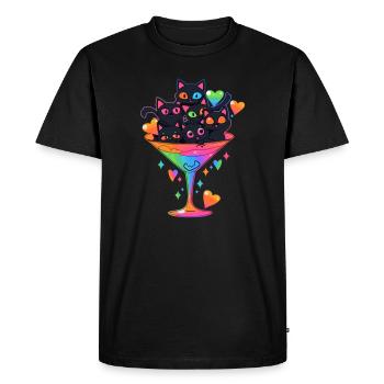 Cal Lover Love Cocktail EDM Fête de la Saint-Valentin - T-shirt Premium bio Homme - noir - Devant - Nico (187cm)
