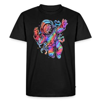 Psychedelic Music Festival EDM Summer Rave - Men's Premium Organic T-Shirt - black - Front - Nico (187cm)