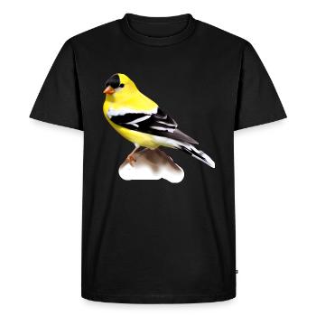 Chardonneret jaune - T-shirt Premium bio Homme - noir - Devant - Nico (187cm)