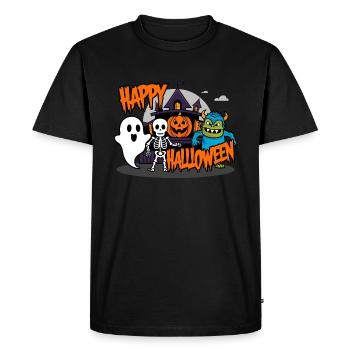 Joyeux halloween - T-shirt Premium bio Homme - noir - Devant - Nico (187cm)