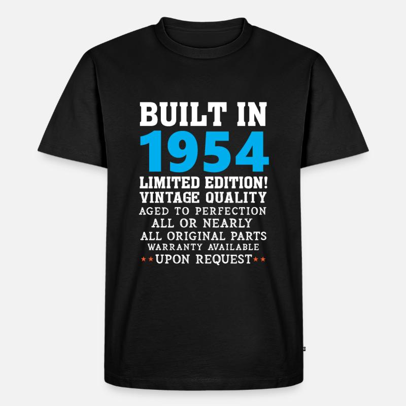 Built in 1954 - Männer Premium Bio T-Shirt - Schwarz