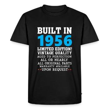 Built in 1956 - Men's Premium Organic T-Shirt - black - Front - Nico (187cm)