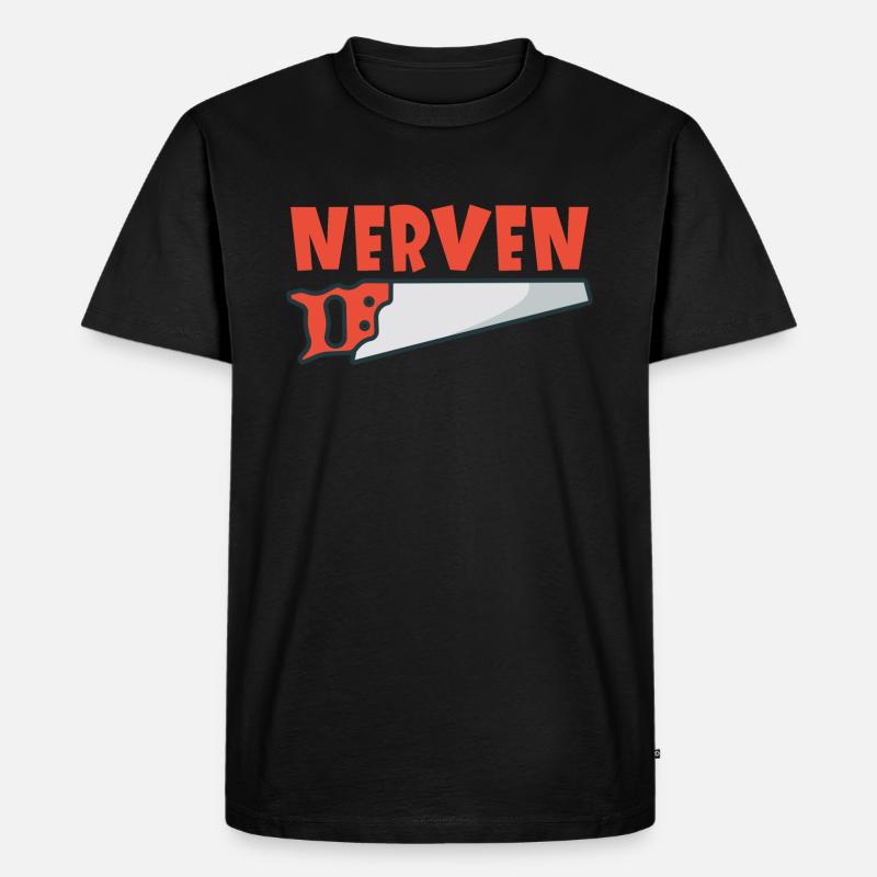 Nervensäge - Männer Premium Bio T-Shirt - Schwarz