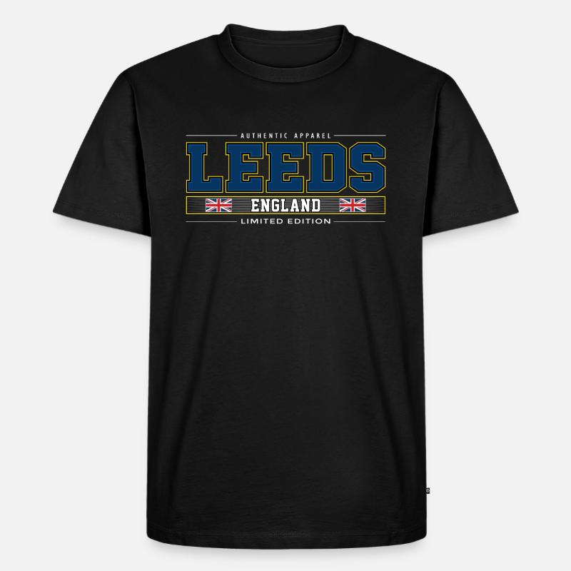 Leeds - Männer Premium Bio T-Shirt - Schwarz