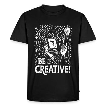 Soyez créatif Artiste Design - T-shirt Premium bio Homme - noir - Devant - Nico (187cm)