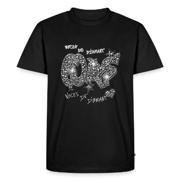 Noce de diamant - T-shirt Premium bio Homme - noir - Devant - Nico (187cm)
