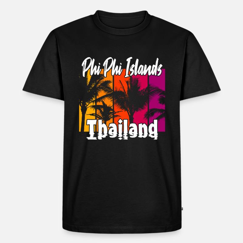 Phi Phi Islands Thailand - Männer Premium Bio T-Shirt - Schwarz
