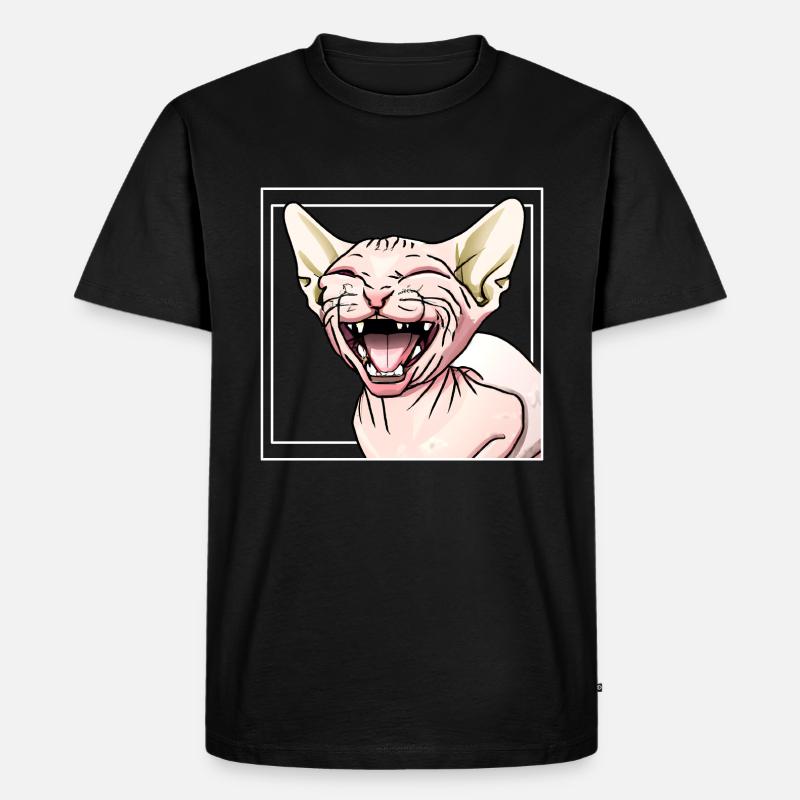 Sphynx Katze - Männer Premium Bio T-Shirt - Schwarz